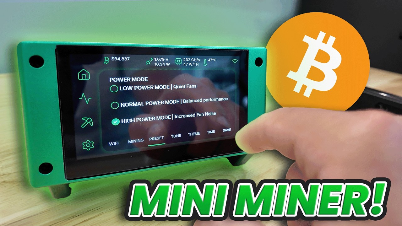 $349 Bitcoin WiFi Miner Touchscreen - BM1370 Bitaxe Touch Review