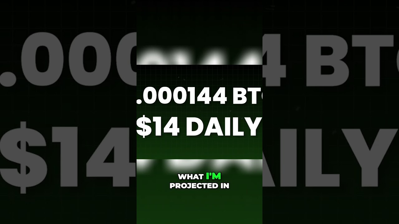 Bitcoin Mining: Daily, Monthly, and Annual Earning Projections! #shorts
